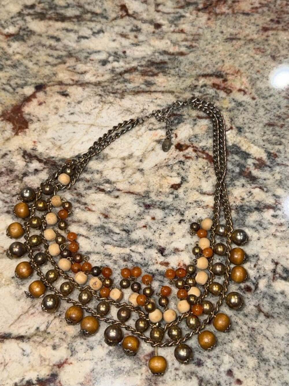 B.T. Beaded Multi-Strand Bib Necklace